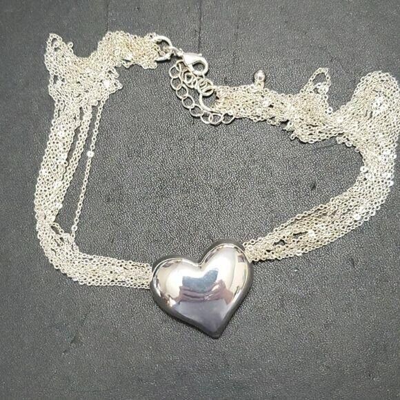*Sale* Avon silver tone heart necklace & earring set - Picture 12 of 12